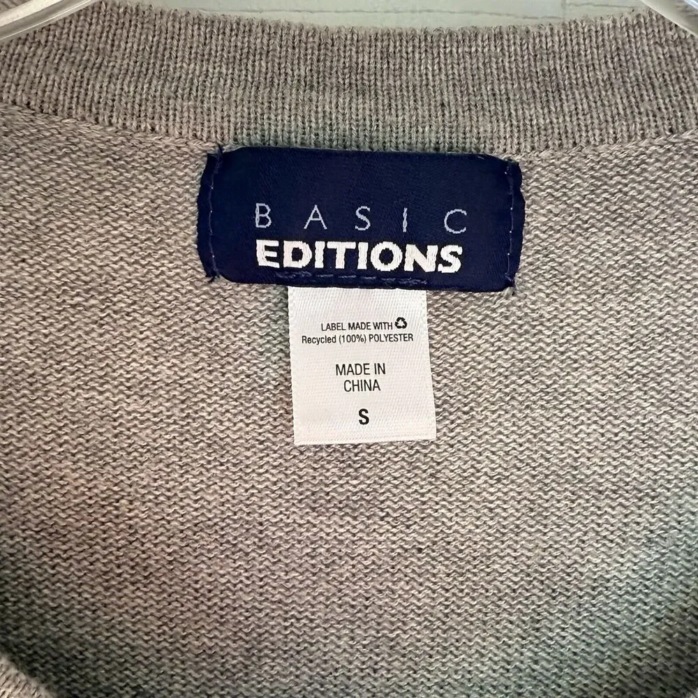 Basic Edition Women's Sweater Cardigan Small Floral
